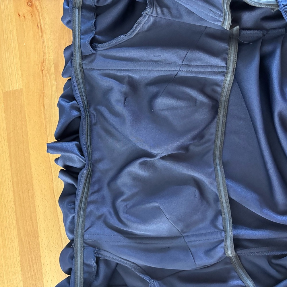 Xscape Navy Off-Shoulder Maxi Dress - Picture 9 of 11